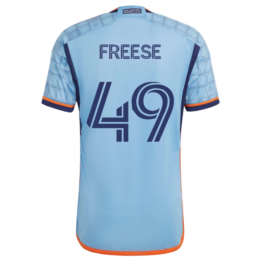 Herren Matt Freese #49 Blau Heimtrikot Trikot 2023/24 T-Shirt Schweiz