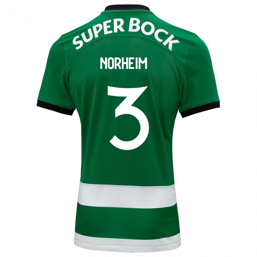 Herren Andrea Norheim #3 Grün Heimtrikot Trikot 2023/24 T-Shirt Schweiz