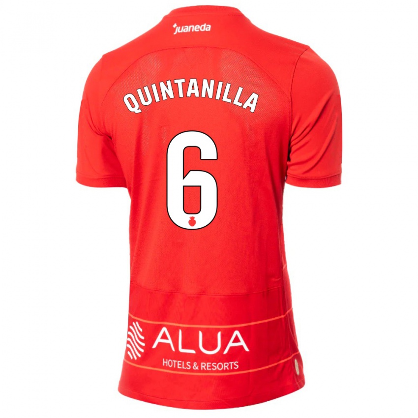 Herren Rubén Quintanilla #6 Rot Heimtrikot Trikot 2023/24 T-Shirt Schweiz