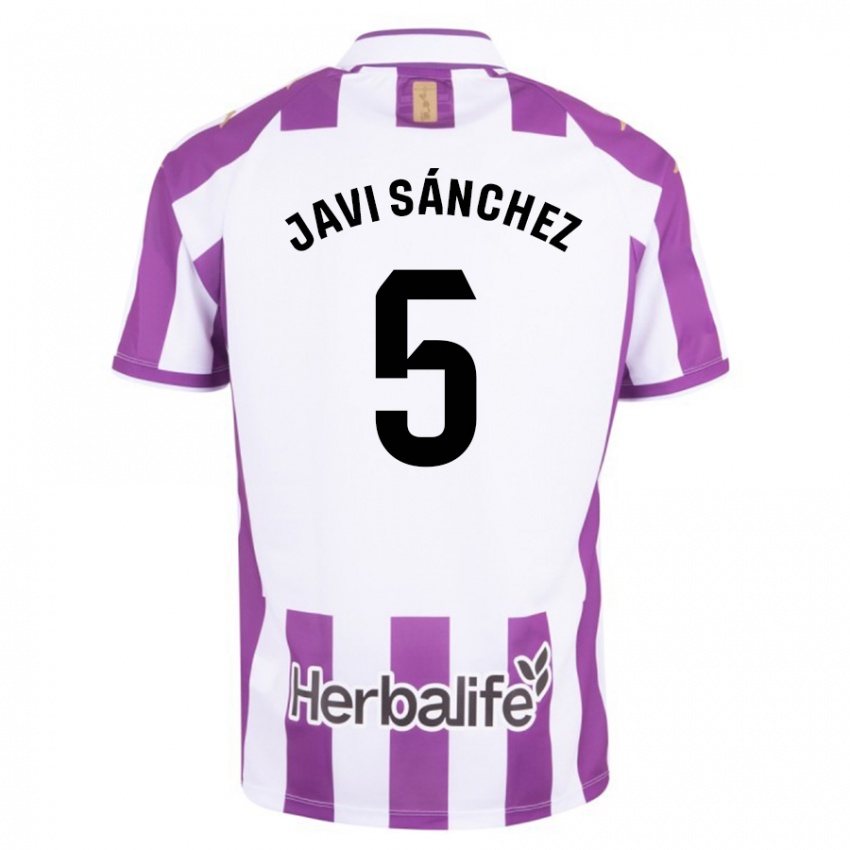 Herren Javi Sánchez #5 Lila Heimtrikot Trikot 2023/24 T-Shirt Schweiz