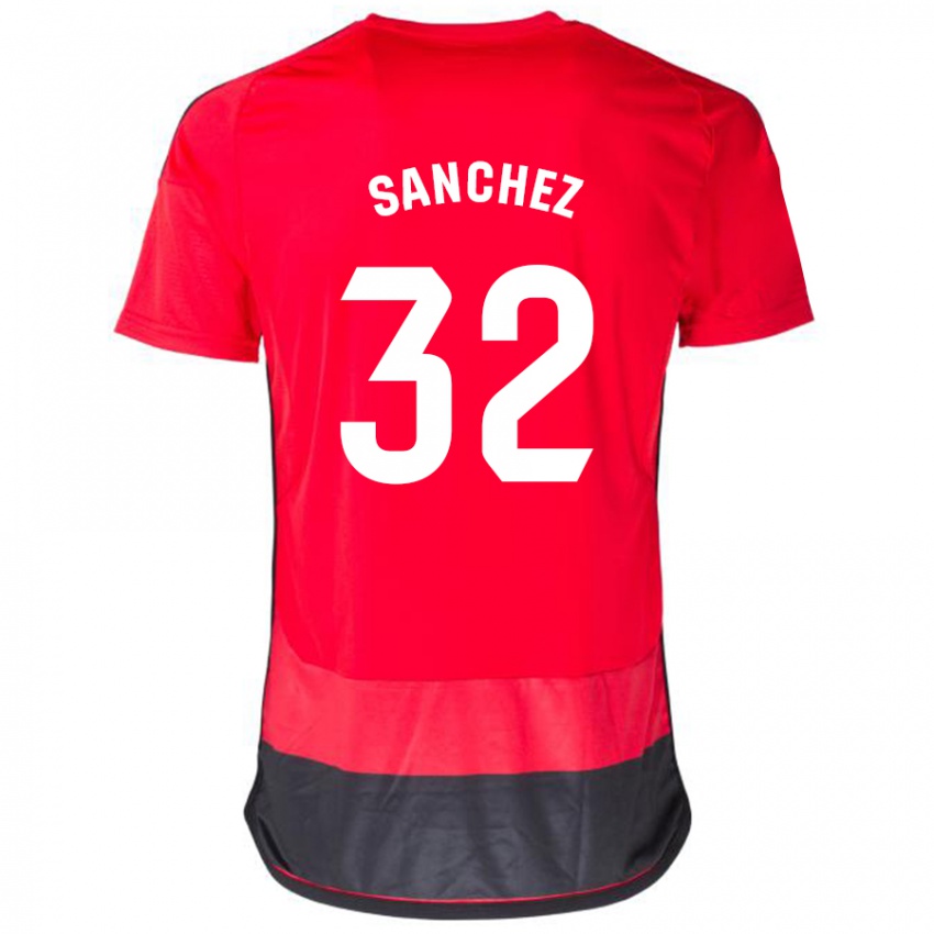 Herren Rubén Sánchez #32 Rot Schwarz Heimtrikot Trikot 2023/24 T-Shirt Schweiz