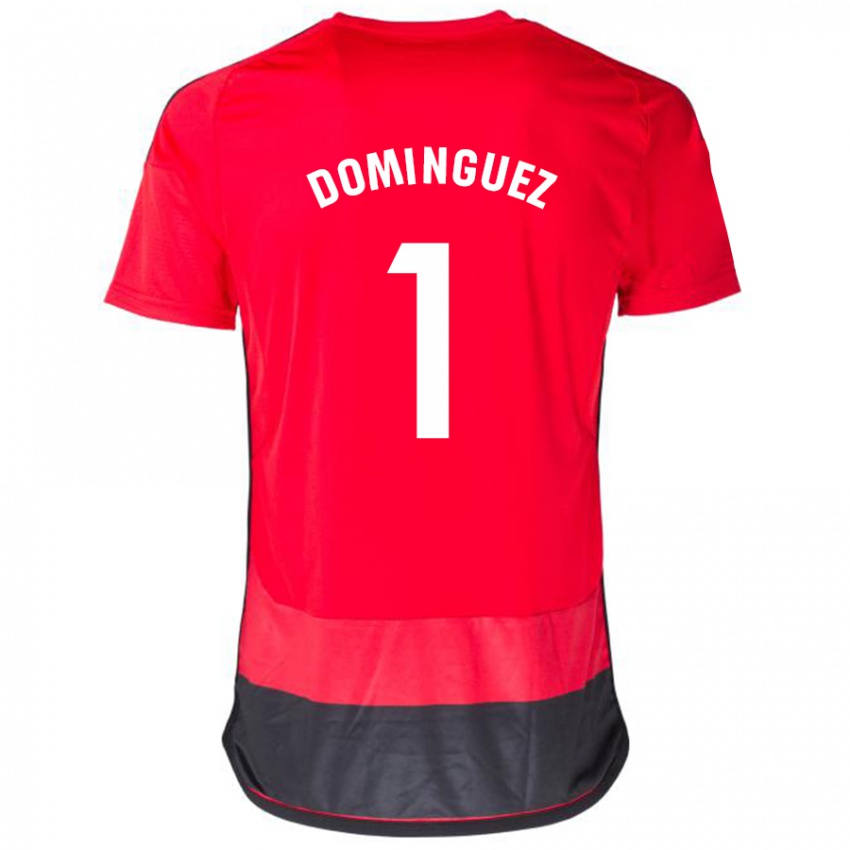 Herren Iago Domínguez #1 Rot Schwarz Heimtrikot Trikot 2023/24 T-Shirt Schweiz