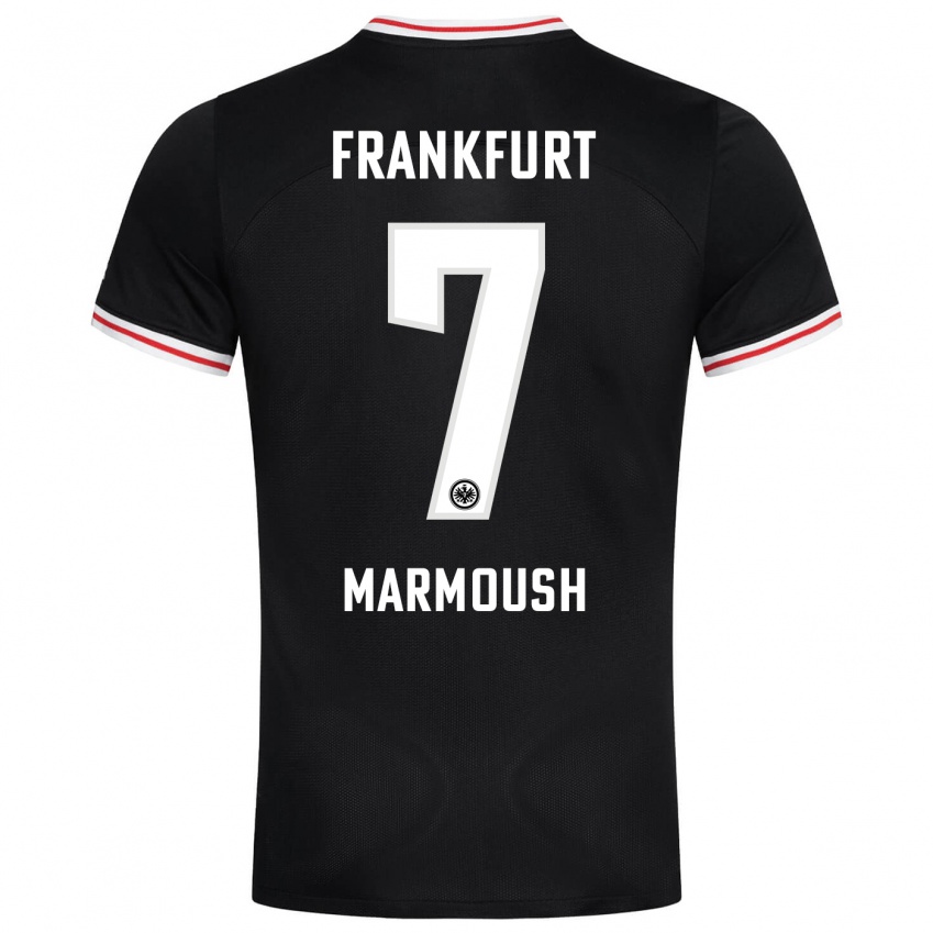 Herren Omar Marmoush #7 Schwarz Auswärtstrikot Trikot 2023/24 T-Shirt Schweiz