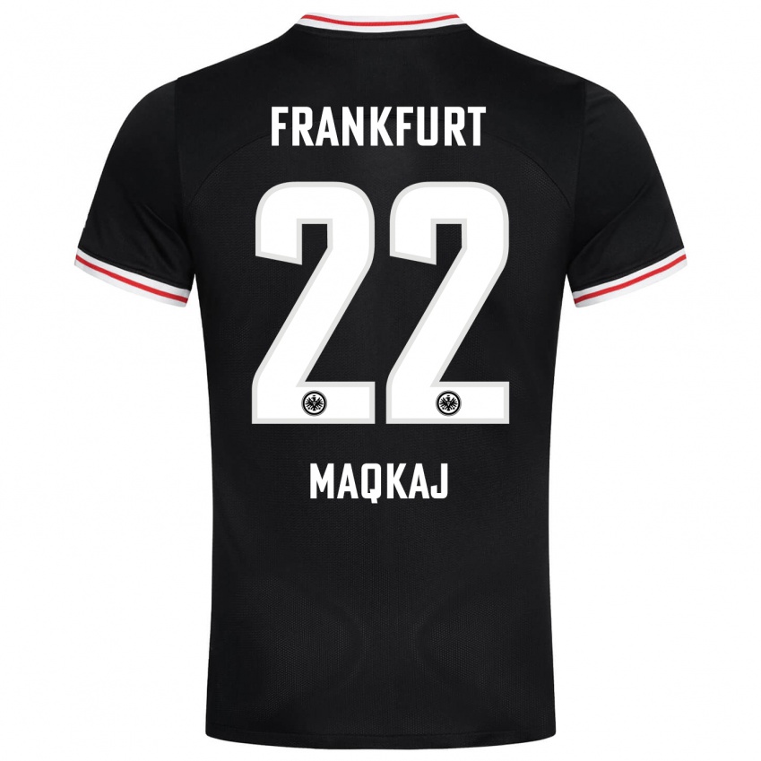 Herren Dritan Maqkaj #22 Schwarz Auswärtstrikot Trikot 2023/24 T-Shirt Schweiz