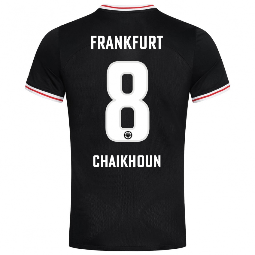 Herren Ayoub Chaikhoun #8 Schwarz Auswärtstrikot Trikot 2023/24 T-Shirt Schweiz