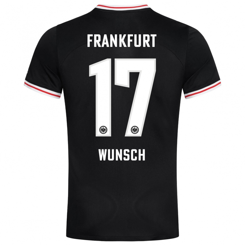 Herren Paul Wünsch #17 Schwarz Auswärtstrikot Trikot 2023/24 T-Shirt Schweiz
