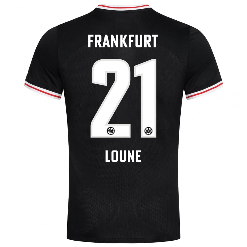 Herren Adam Loune #21 Schwarz Auswärtstrikot Trikot 2023/24 T-Shirt Schweiz