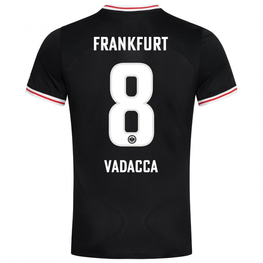 Herren Gianni Vadacca #8 Schwarz Auswärtstrikot Trikot 2023/24 T-Shirt Schweiz