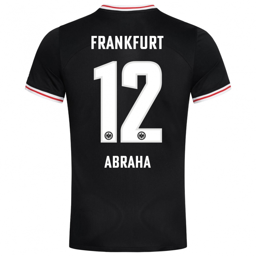 Herren Natnael Abraha #12 Schwarz Auswärtstrikot Trikot 2023/24 T-Shirt Schweiz