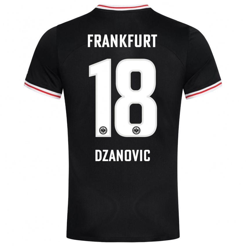 Herren Benjamin Dzanovic #18 Schwarz Auswärtstrikot Trikot 2023/24 T-Shirt Schweiz