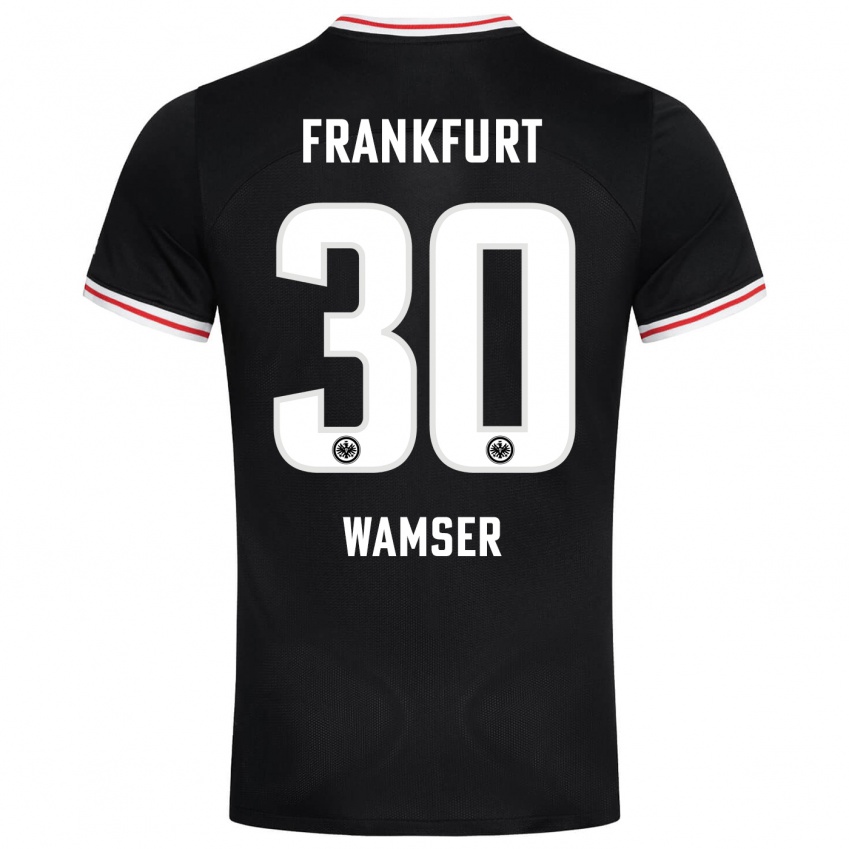 Herren Carlotta Wamser #30 Schwarz Auswärtstrikot Trikot 2023/24 T-Shirt Schweiz
