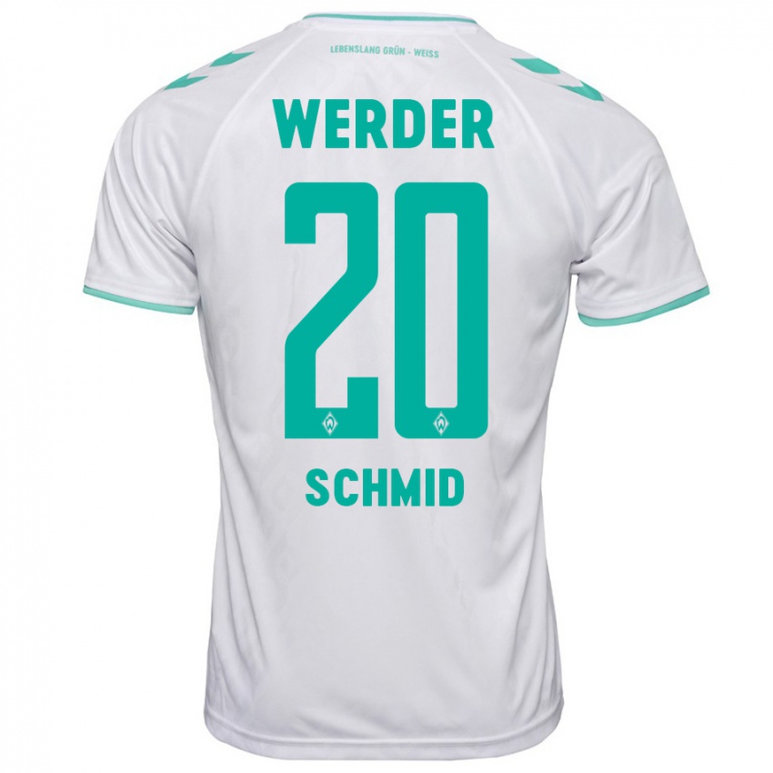 Herren Romano Schmid #20 Weiß Auswärtstrikot Trikot 2023/24 T-Shirt Schweiz