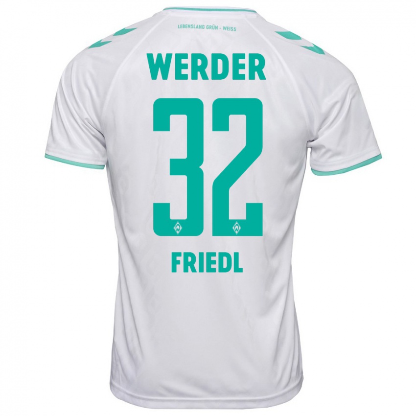 Herren Marco Friedl #32 Weiß Auswärtstrikot Trikot 2023/24 T-Shirt Schweiz