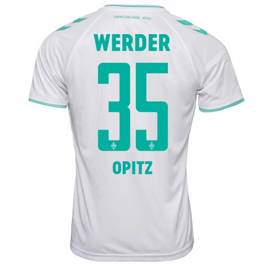 Herren Leon Opitz #35 Weiß Auswärtstrikot Trikot 2023/24 T-Shirt Schweiz