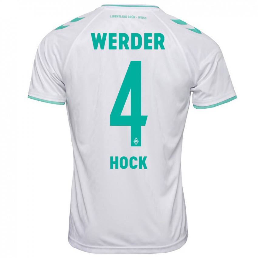 Herren Alexander Höck #4 Weiß Auswärtstrikot Trikot 2023/24 T-Shirt Schweiz