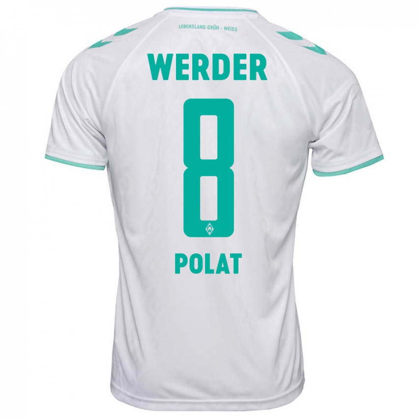 Herren Mikail Polat #8 Weiß Auswärtstrikot Trikot 2023/24 T-Shirt Schweiz