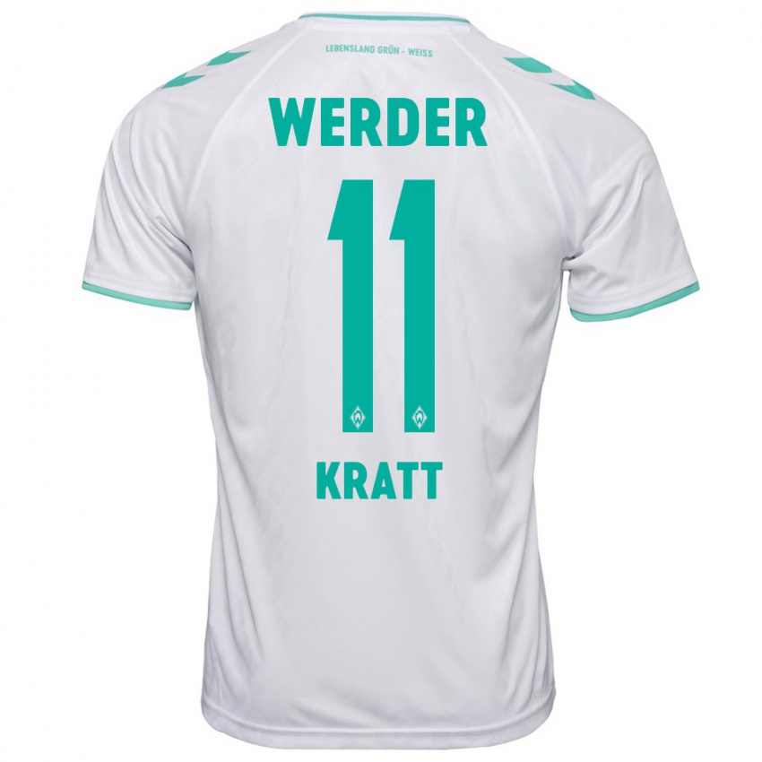 Herren Ronan Kratt #11 Weiß Auswärtstrikot Trikot 2023/24 T-Shirt Schweiz