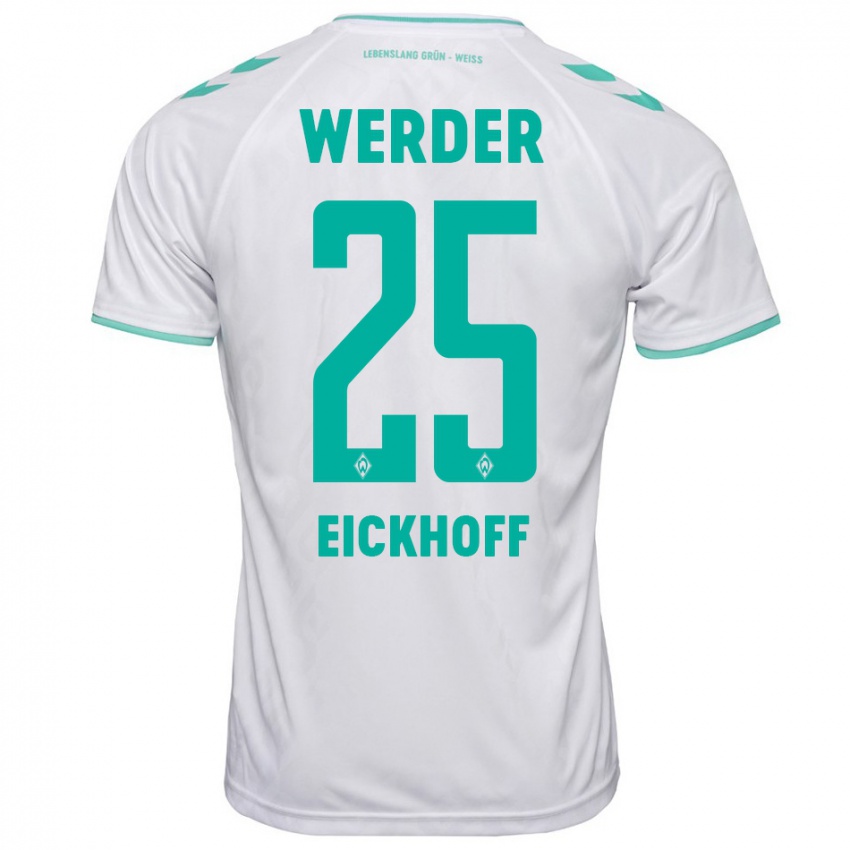 Herren Mika Eickhoff #25 Weiß Auswärtstrikot Trikot 2023/24 T-Shirt Schweiz