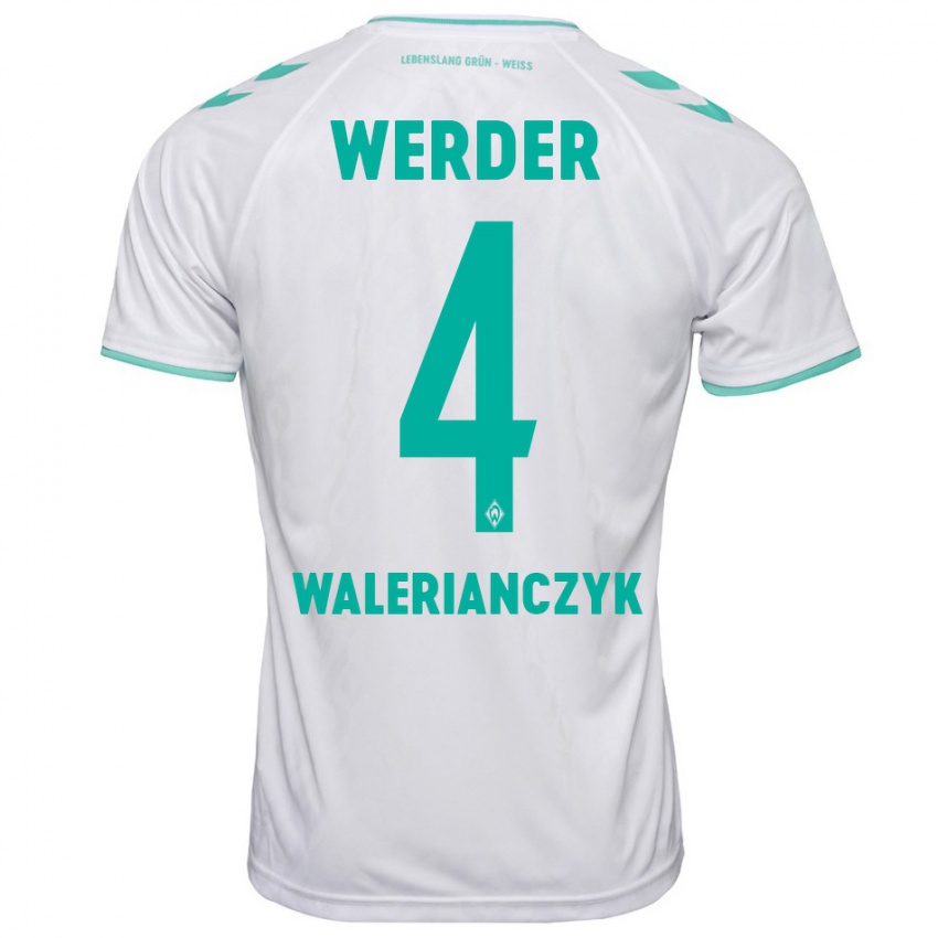 Herren Dennis Walerianczyk #4 Weiß Auswärtstrikot Trikot 2023/24 T-Shirt Schweiz