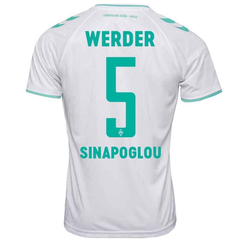 Herren Oguzcan Sinapoglou #5 Weiß Auswärtstrikot Trikot 2023/24 T-Shirt Schweiz