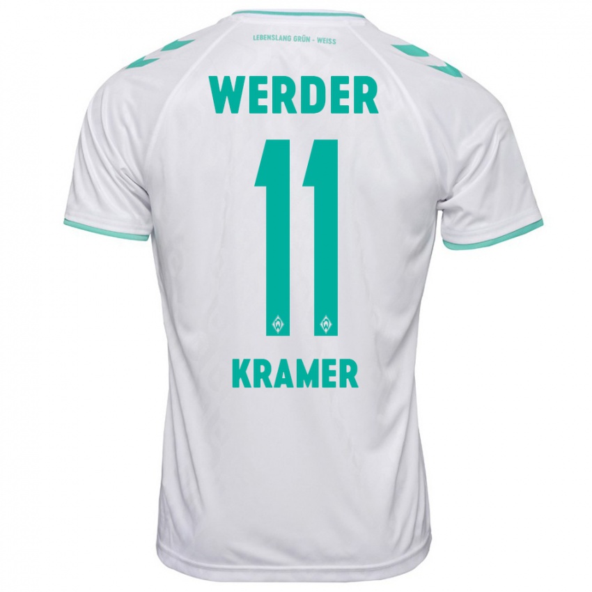 Herren Levi-Marinus Kramer #11 Weiß Auswärtstrikot Trikot 2023/24 T-Shirt Schweiz