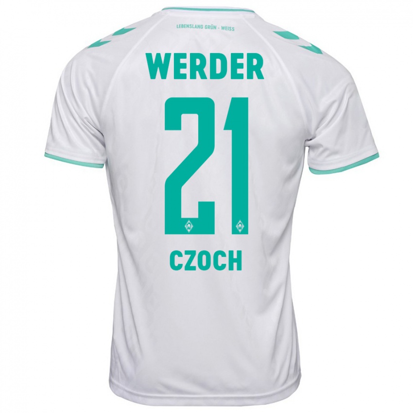 Herren Mike Czoch #21 Weiß Auswärtstrikot Trikot 2023/24 T-Shirt Schweiz