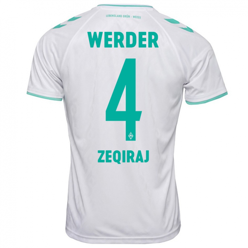 Herren Leon Zeqiraj #4 Weiß Auswärtstrikot Trikot 2023/24 T-Shirt Schweiz