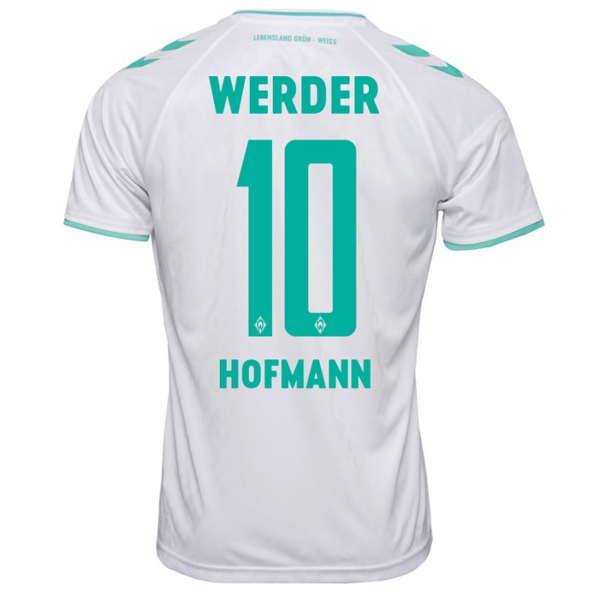 Herren Justin Hofmann #10 Weiß Auswärtstrikot Trikot 2023/24 T-Shirt Schweiz