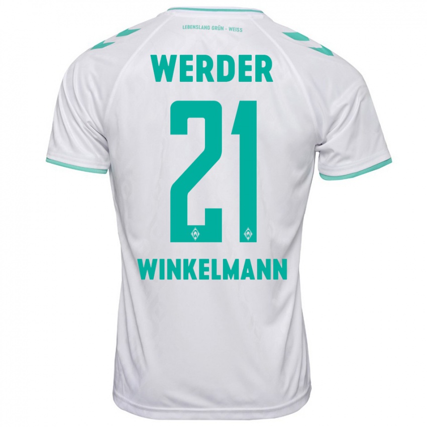 Herren Till Winkelmann #21 Weiß Auswärtstrikot Trikot 2023/24 T-Shirt Schweiz