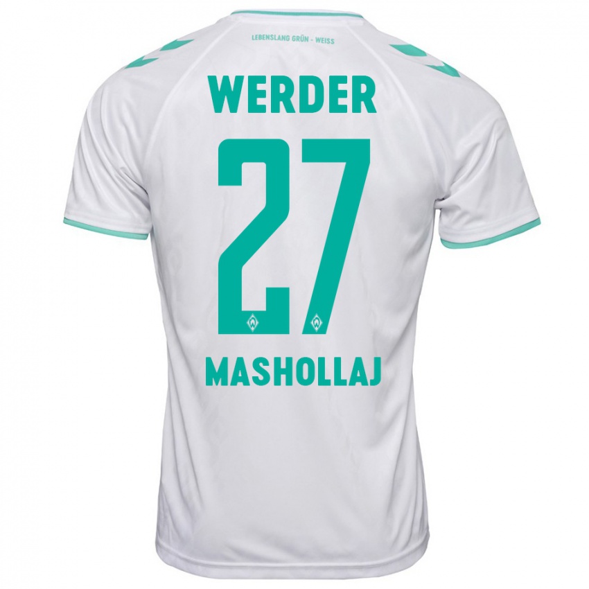 Herren Benjamin Mashollaj #27 Weiß Auswärtstrikot Trikot 2023/24 T-Shirt Schweiz