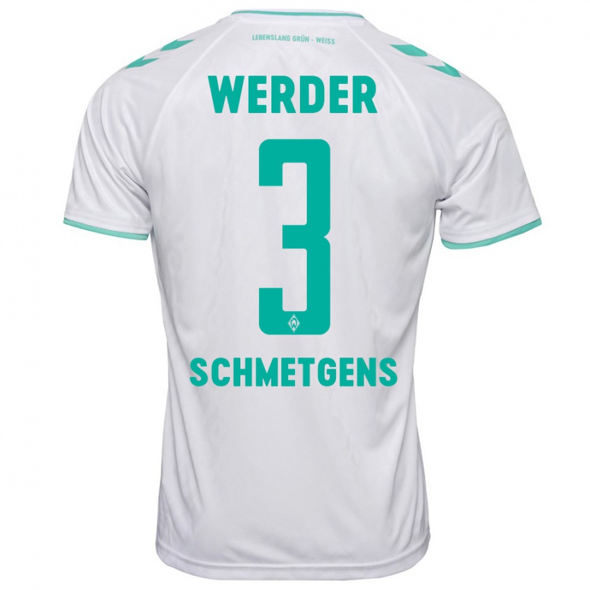 Herren Mick Schmetgens #3 Weiß Auswärtstrikot Trikot 2023/24 T-Shirt Schweiz