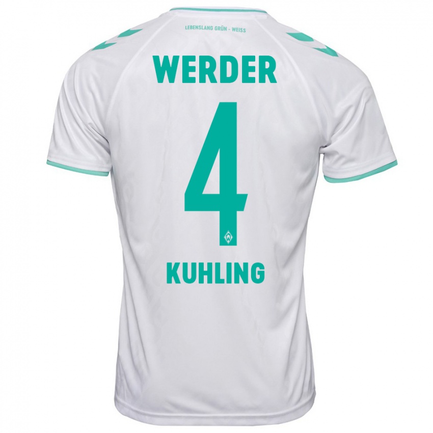 Herren Ole Kühling #4 Weiß Auswärtstrikot Trikot 2023/24 T-Shirt Schweiz