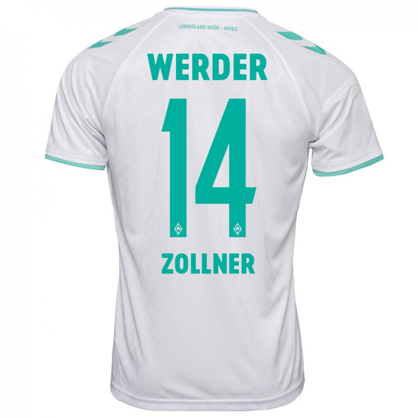 Herren Adrian Zollner #14 Weiß Auswärtstrikot Trikot 2023/24 T-Shirt Schweiz