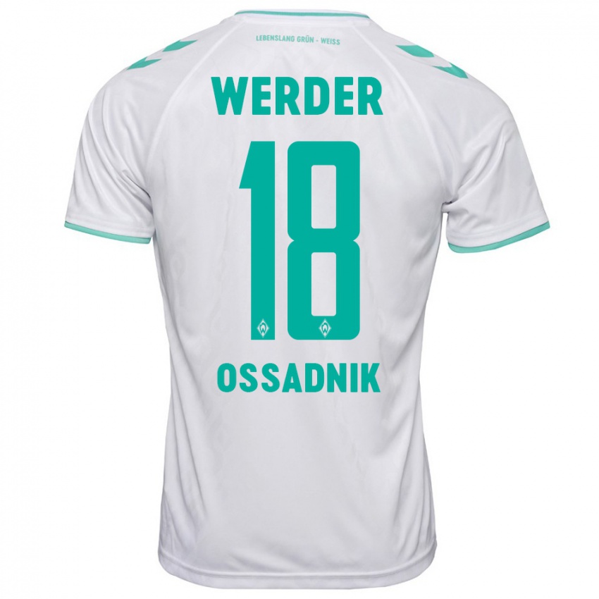 Herren Jannes Ossadnik #18 Weiß Auswärtstrikot Trikot 2023/24 T-Shirt Schweiz