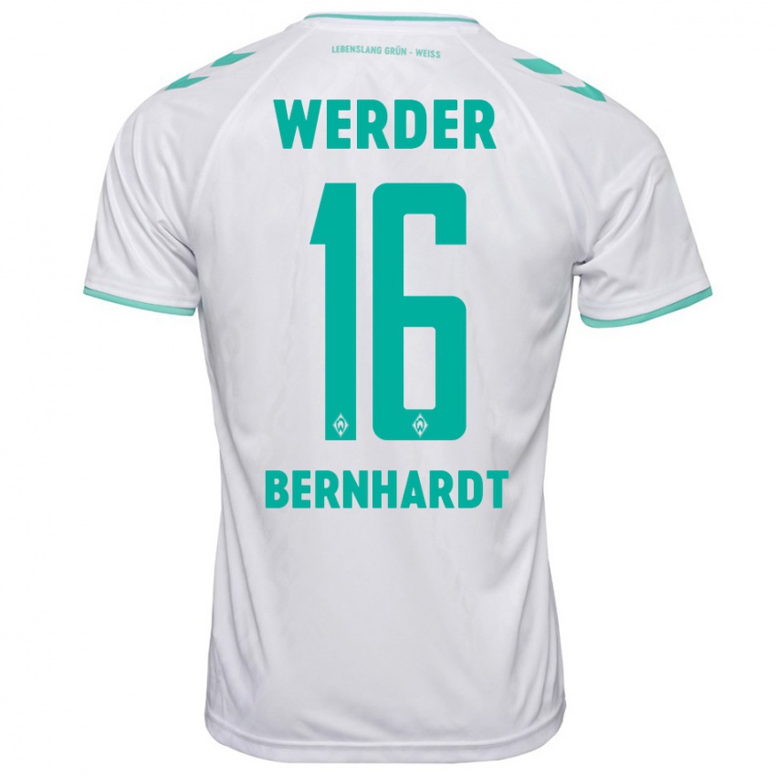 Herren Emilie Bernhardt #16 Weiß Auswärtstrikot Trikot 2023/24 T-Shirt Schweiz