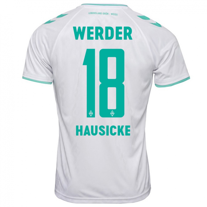 Herren Lina Hausicke #18 Weiß Auswärtstrikot Trikot 2023/24 T-Shirt Schweiz