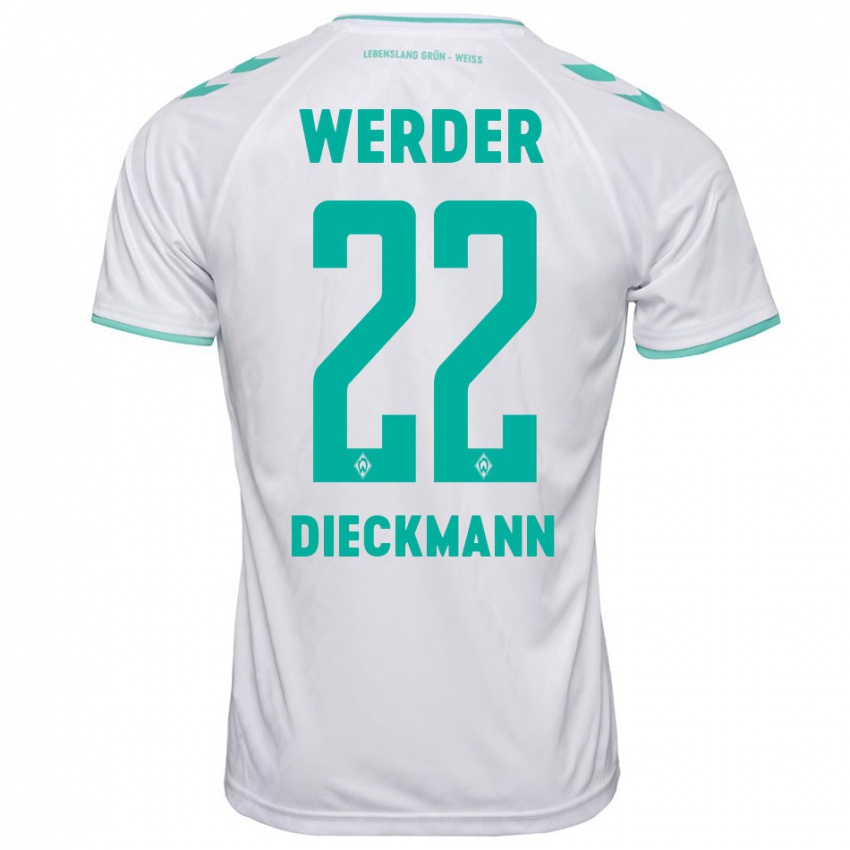 Herren Rieke Dieckmann #22 Weiß Auswärtstrikot Trikot 2023/24 T-Shirt Schweiz