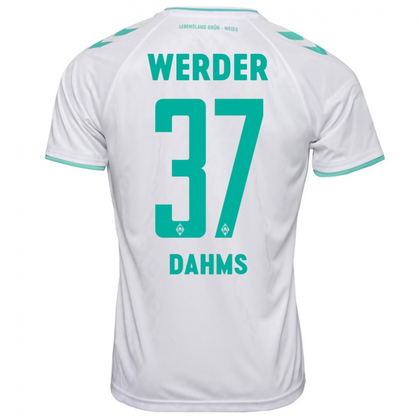 Herren Lena Dahms #37 Weiß Auswärtstrikot Trikot 2023/24 T-Shirt Schweiz