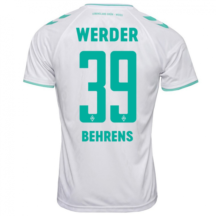 Herren Jette Behrens #39 Weiß Auswärtstrikot Trikot 2023/24 T-Shirt Schweiz