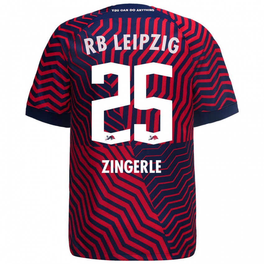 Herren Leopold Zingerle #25 Blau Rot Auswärtstrikot Trikot 2023/24 T-Shirt Schweiz
