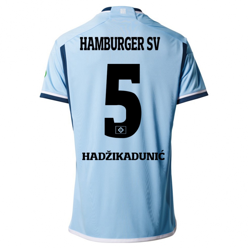 Herren Dennis Hadzikadunic #5 Blau Auswärtstrikot Trikot 2023/24 T-Shirt Schweiz