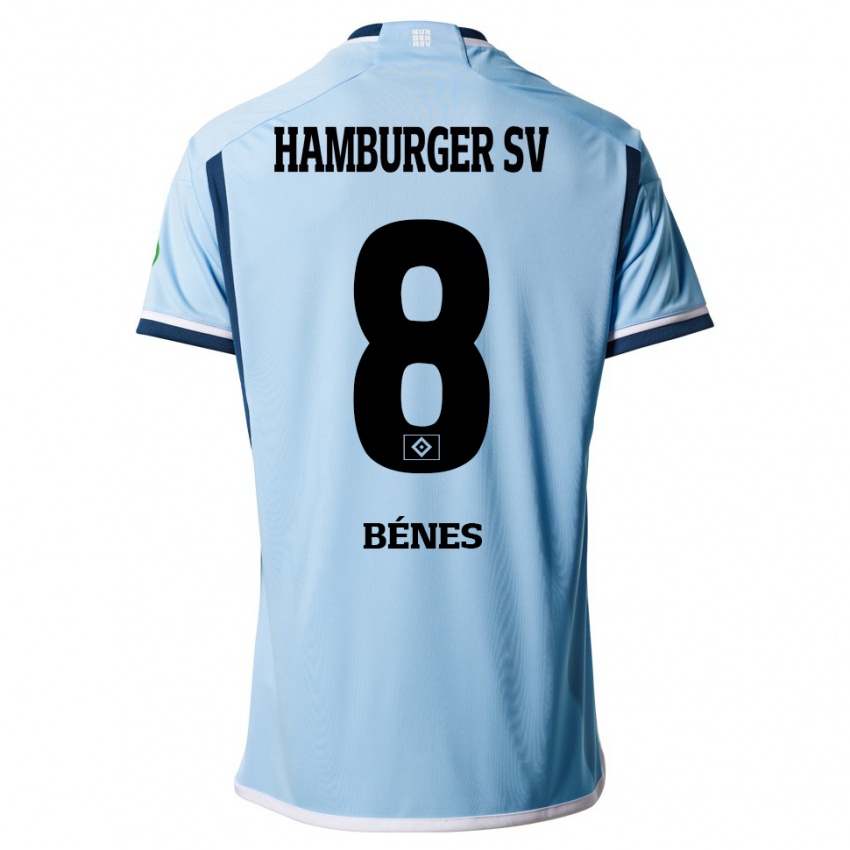 Herren Laszlo Benes #8 Blau Auswärtstrikot Trikot 2023/24 T-Shirt Schweiz