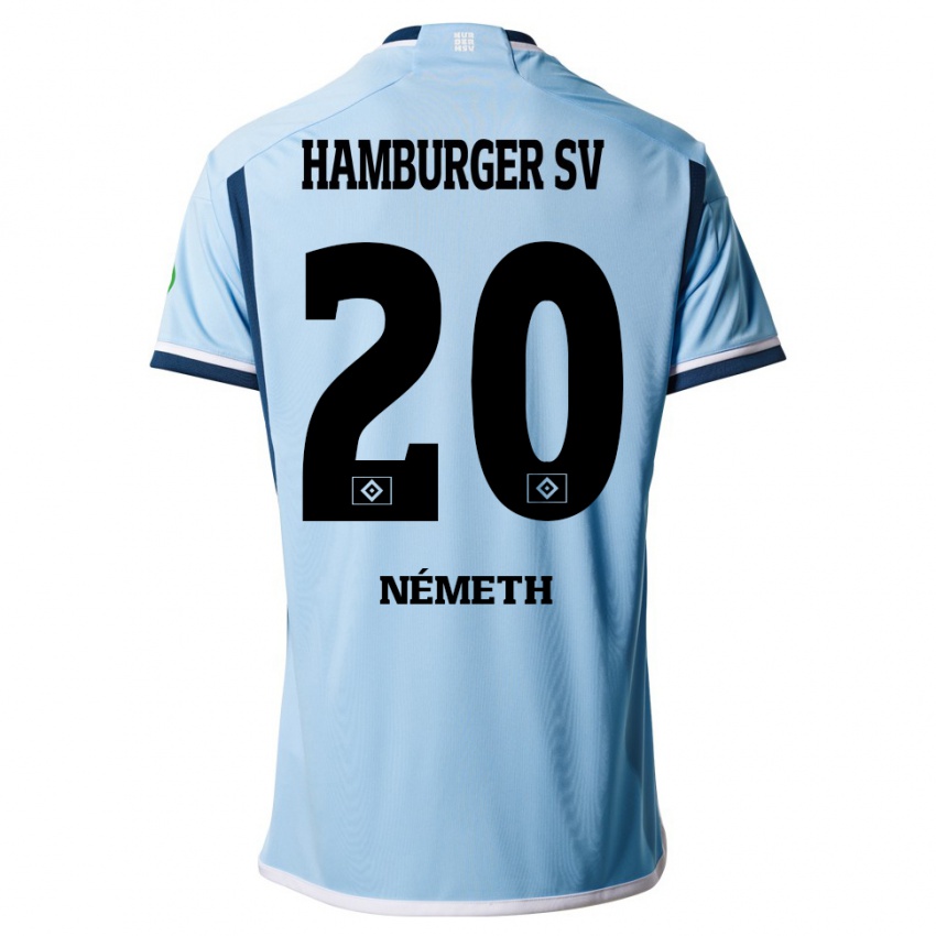 Herren András Németh #20 Blau Auswärtstrikot Trikot 2023/24 T-Shirt Schweiz