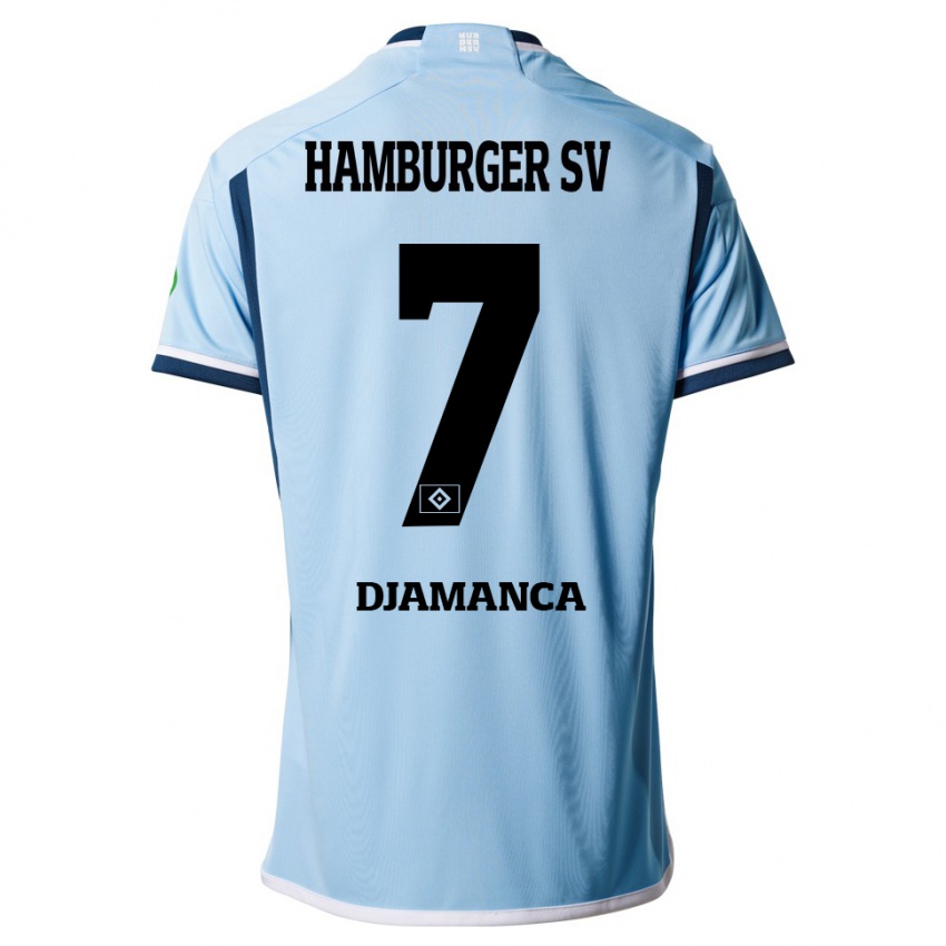 Herren Ismaila Djamanca #7 Blau Auswärtstrikot Trikot 2023/24 T-Shirt Schweiz