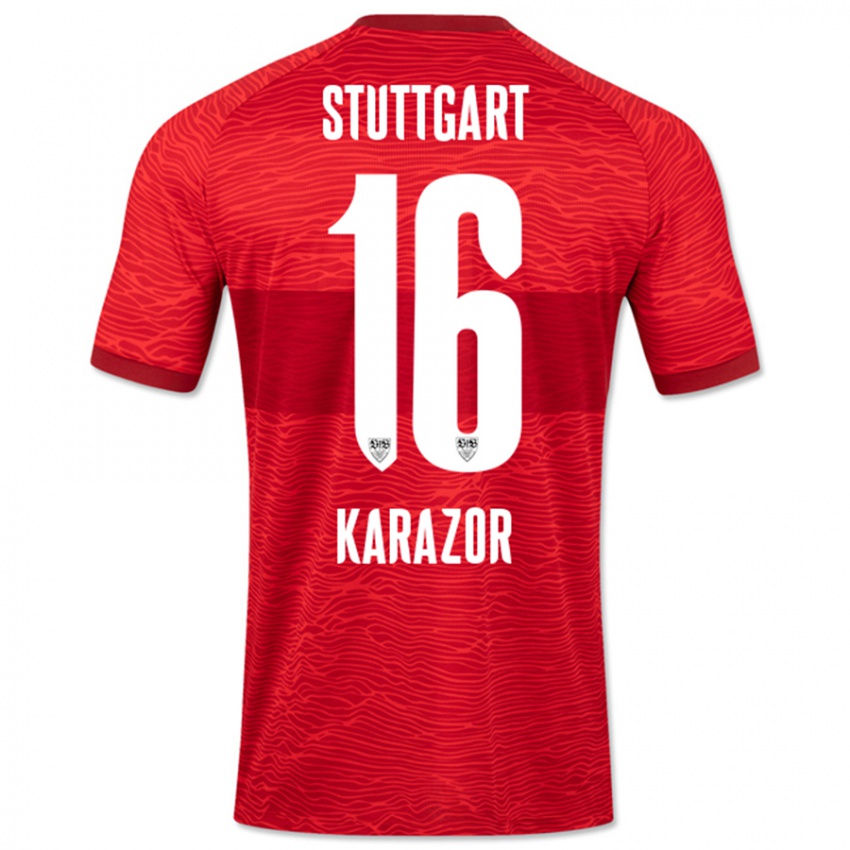 Herren Atakan Karazor #16 Rot Auswärtstrikot Trikot 2023/24 T-Shirt Schweiz