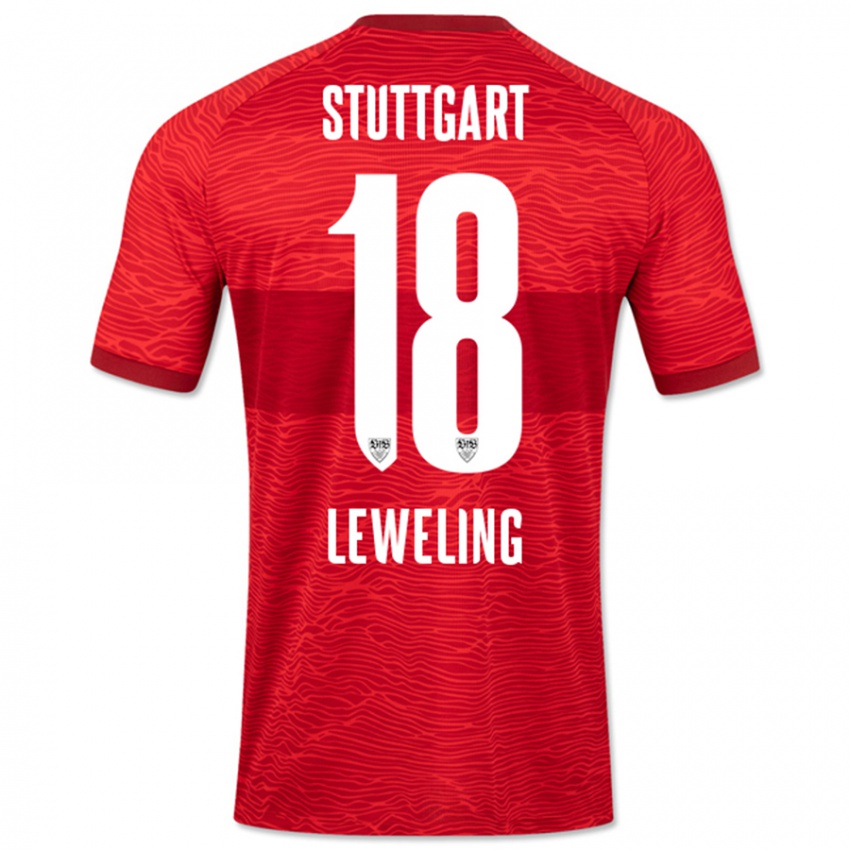 Herren Jamie Leweling #18 Rot Auswärtstrikot Trikot 2023/24 T-Shirt Schweiz