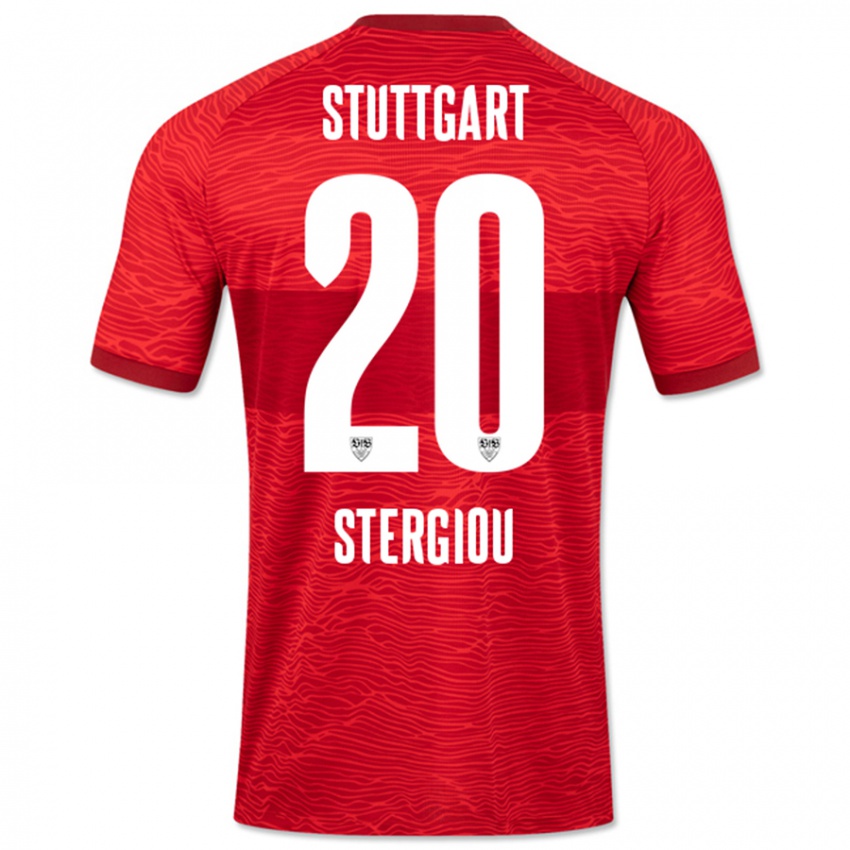 Herren Leonidas Stergiou #20 Rot Auswärtstrikot Trikot 2023/24 T-Shirt Schweiz