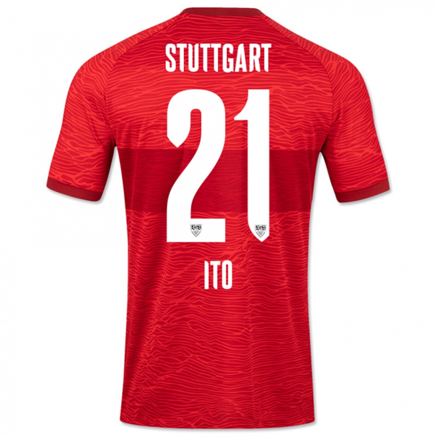 Herren Hiroki Ito #21 Rot Auswärtstrikot Trikot 2023/24 T-Shirt Schweiz