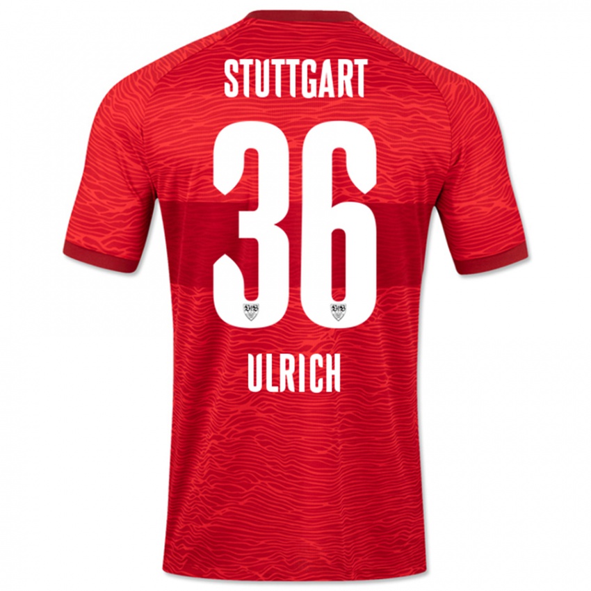 Herren Laurin Ulrich #36 Rot Auswärtstrikot Trikot 2023/24 T-Shirt Schweiz