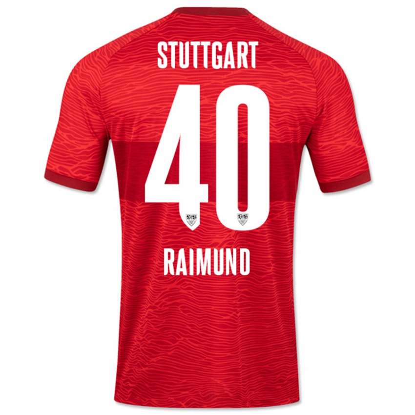 Herren Luca Raimund #40 Rot Auswärtstrikot Trikot 2023/24 T-Shirt Schweiz